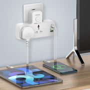 LDNIO SC2311 20W PD+QC 3.0 Multifunctional Home Fast Charging Socket with Night Light, Spec: UK Plug