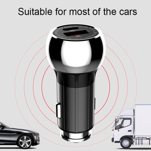 LDNIO C1 36W PD + QC 3.0 Car Fast Charger High Power Smart USB Car Charger with USB-C/Type-C Cable