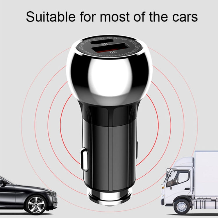 LDNIO C1 36W PD + QC 3.0 Car Fast Charger High Power Smart USB Car Charger with USB-C/Type-C Cable