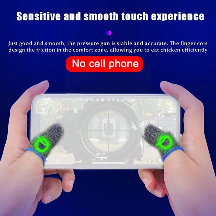 3 Pairs Gaming Finger Sleeve Breathable Luminous Fingertips,Color: Carbon Fiber Yellow