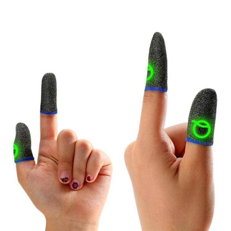 3 Pairs Gaming Finger Sleeve Breathable Luminous Fingertips,Color: Silver Fiber Yellow