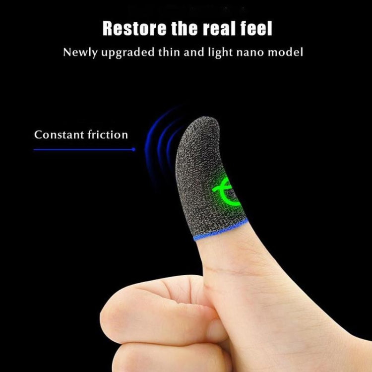 3 Pairs Gaming Finger Sleeve Breathable Luminous Fingertips,Color: Silver Fiber Yellow
