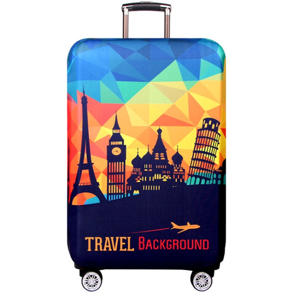 Luggage Thickening Wear-resistant Elastic Anti-dust Protection Cover, Size: L(European Sights)