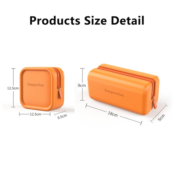 Fungoofun Candy Color EVA Travel Digital Storage Bag Cosmetic Bag, Color: Square Orange