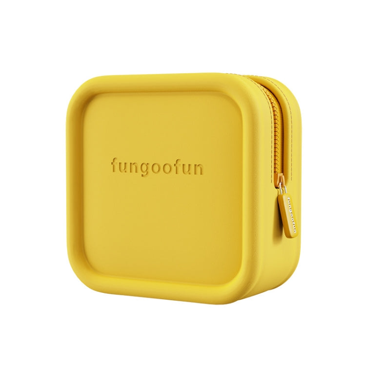 Fungoofun Candy Color EVA Travel Digital Storage Bag Cosmetic Bag, Color: Square Yellow
