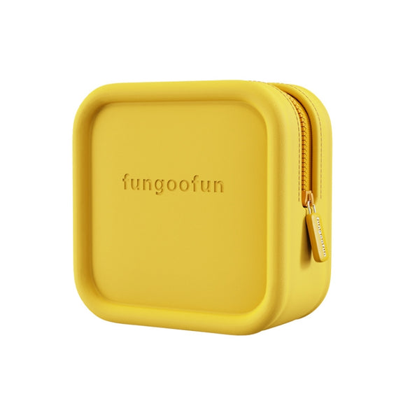 Fungoofun Candy Color EVA Travel Digital Storage Bag Cosmetic Bag, Color: Square Yellow