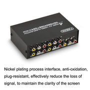 FJGEAR FJ-401AV Lotus Head Interface 4-way AV Audio and Video Switcher(Black)
