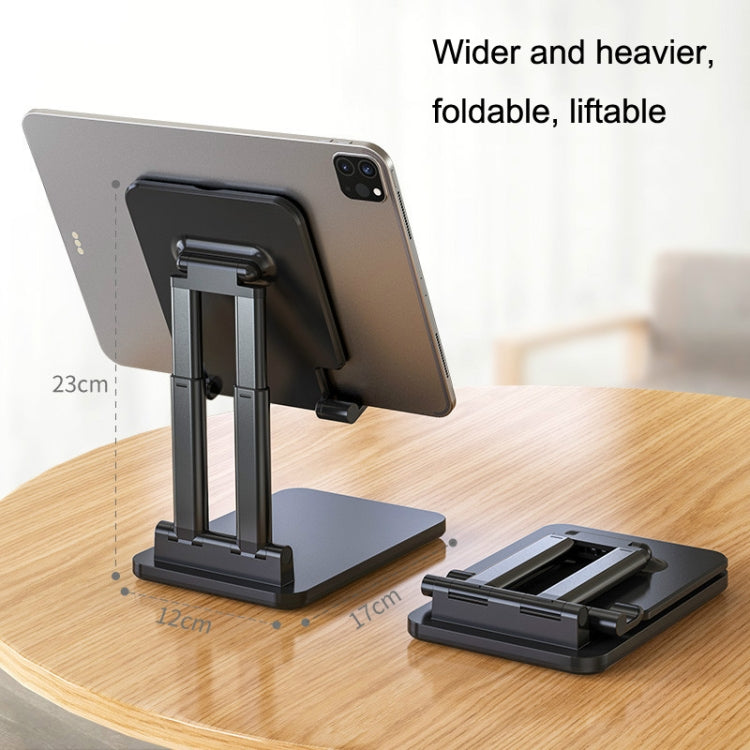 SSKY X5 Desktop Phone Live Foldable Tablet Bracket, Style: Double Rod Tablet Version (Black)