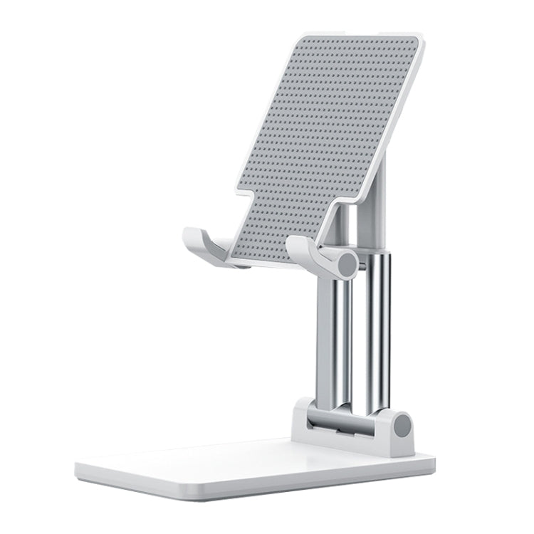 SSKY X5 Desktop Phone Live Foldable Tablet Bracket, Style: Double Rod Phone Version (White)