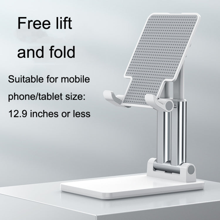 SSKY X5 Desktop Phone Live Foldable Tablet Bracket, Style: Double Rod Phone Version (White)