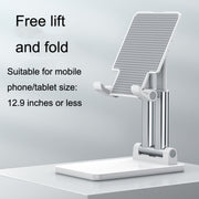 SSKY X5 Desktop Phone Live Foldable Tablet Bracket, Style: Double Rod Phone Version (White)