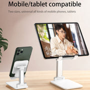 SSKY X5 Desktop Phone Live Foldable Tablet Bracket, Style: Double Rod Phone Version (White)