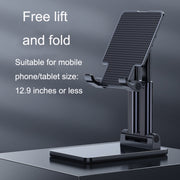 SSKY X5 Desktop Phone Live Foldable Tablet Bracket, Style: Double Rod Phone Version (Black)