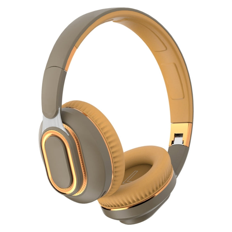 H7 Foldable Wireless Bluetooth Headset With Microphone Support TF Card, AUX(Brown-green)