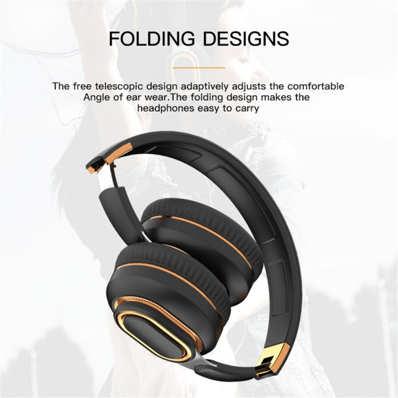 H7 Foldable Wireless Bluetooth Headset With Microphone Support TF Card, AUX(Light Gray)