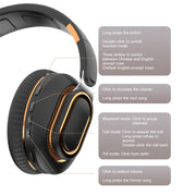 H7 Foldable Wireless Bluetooth Headset With Microphone Support TF Card, AUX(Black)