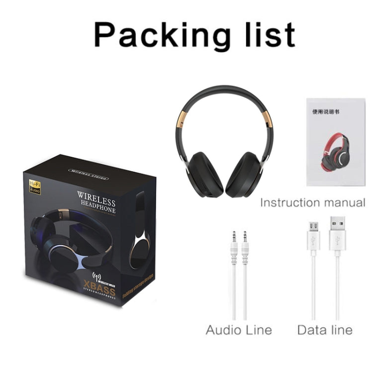 FG-07S Foldable Wireless Headset With Microphone Support AUX/TF Card(Green)