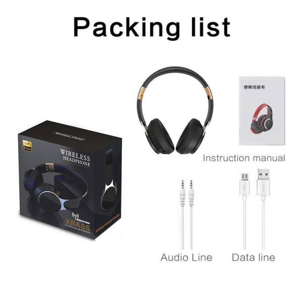 FG-07S Foldable Wireless Headset With Microphone Support AUX/TF Card(Green)