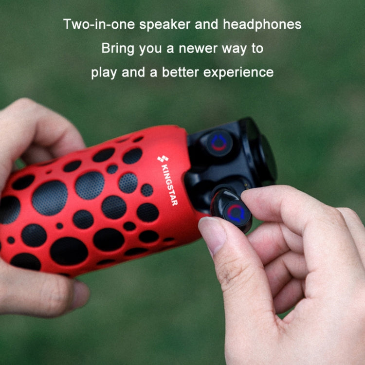 K045 2 In 1 Outdoor Mini Wireless Bluetooth Audio In-Ear Headphones(Blue)