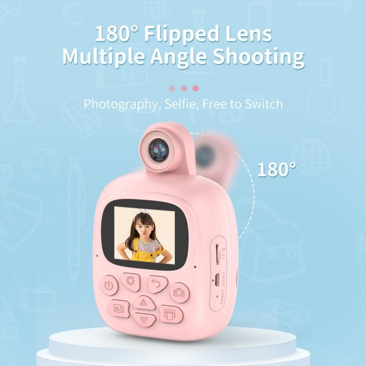 A18 HD Printable Cartoon Kids Digital Camera with Rotating Lens, Spec: Blue