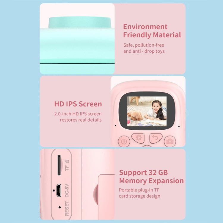 A18 HD Printable Cartoon Kids Digital Camera with Rotating Lens, Spec: Blue