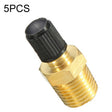 5PCS 1/4 NPT Threaded Nozzles Solid Nickel-Plated Brass Fuel Tank Filling Valve For Air Compressor - Inflatable Pump by PMC TechLife | Online Shopping South Africa | PMC TechLife