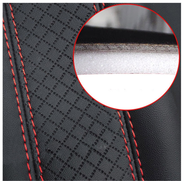 Fiber Leather Embossed Car Seat Belt Shoulder Cover Protector 6.5X23cm(Wine Red)