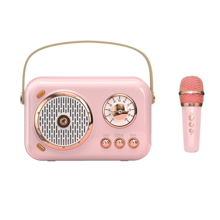 POLVCDG B152 Multi-Functional Small Family KTV Karaoke Microphone Sound Integration(Pink)