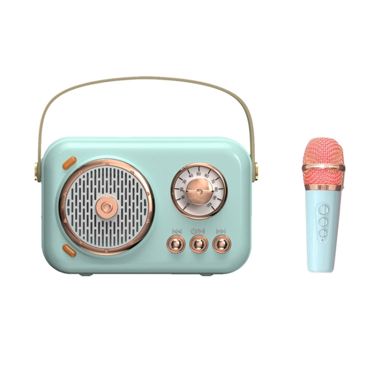 POLVCDG B152 Multi-Functional Small Family KTV Karaoke Microphone Sound Integration(Green)