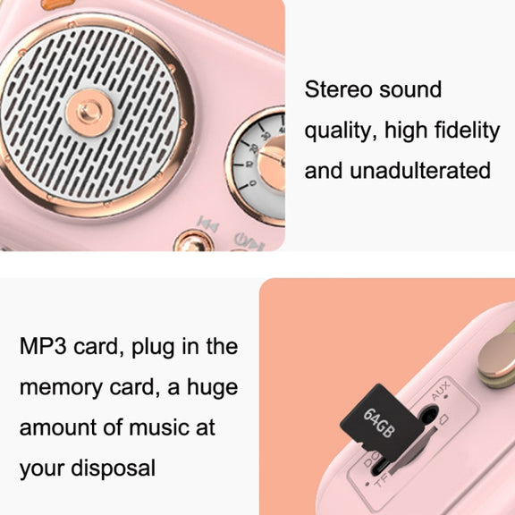 POLVCDG B152 Multi-Functional Small Family KTV Karaoke Microphone Sound Integration(Pink)