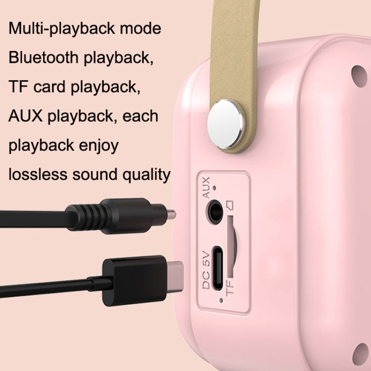 POLVCDG B152 Multi-Functional Small Family KTV Karaoke Microphone Sound Integration(Pink)