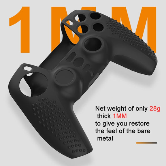 For PS5 Game Controller Joystick Cap Silicone Protective Cover Kit Dustproof Case(Black Polka Dots)