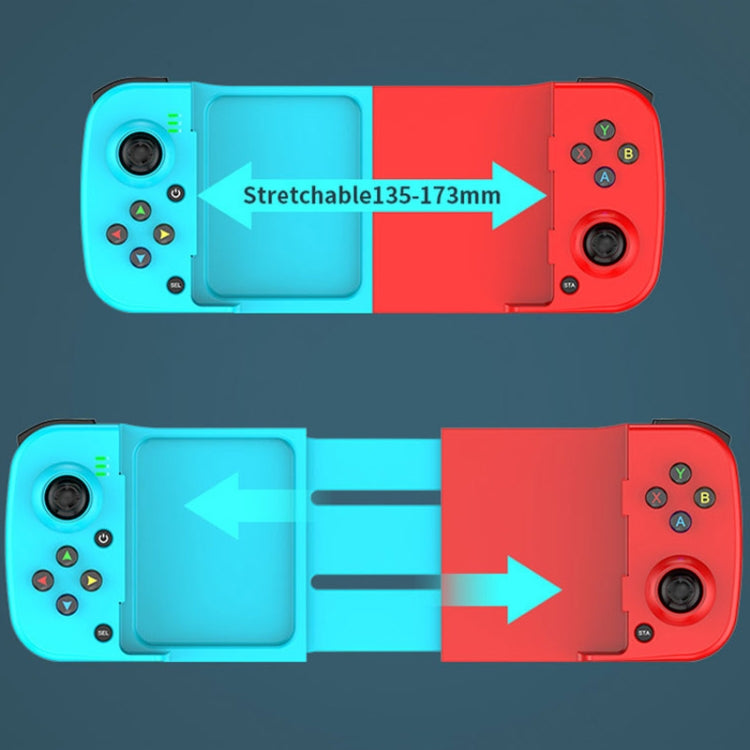 D3 Telescopic BT 5.0 Game Controller For IOS Android Mobile Phone(Red Blue)