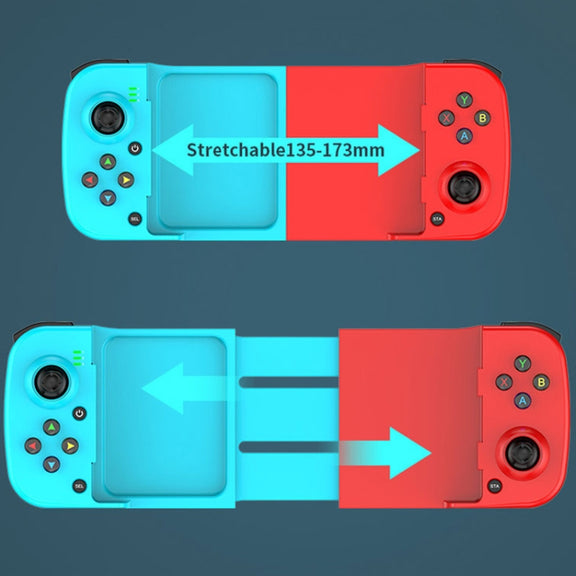 D3 Telescopic BT 5.0 Game Controller For IOS Android Mobile Phone(Red Blue)