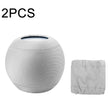 2 PCS For Homepod Mini Smart Speaker Dust Cover Stretch Cloth Audio Protection Cover(Light Gray) - Protective Case by PMC TechLife | Online Shopping South Africa | PMC TechLife