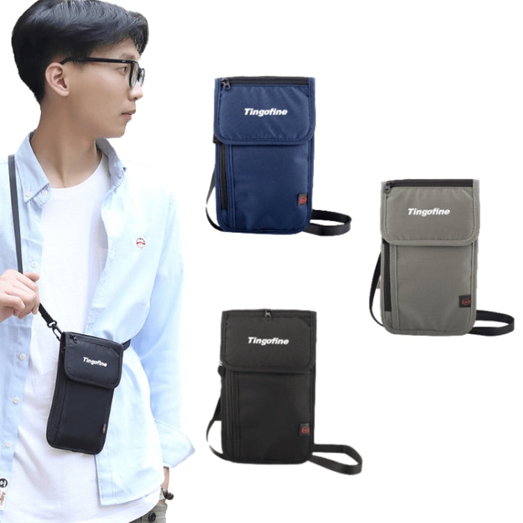 Tingofine YT5 Multifunctional Travel Passport RFID Anti-theft Document Bag Water-resistant Passport Holder(Black)