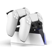 HONCAM For PS5 Gamepad Charger Dual Dock Charger(White)
