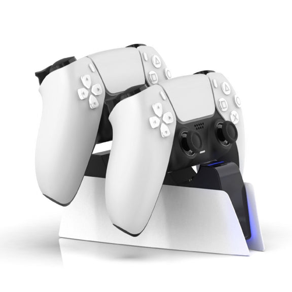 HONCAM For PS5 Gamepad Charger Dual Dock Charger(White)