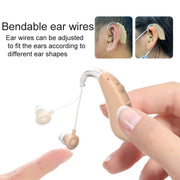 GM-301 Hearing Aid Rechargeable Sound Amplifier,Spec: With Charging Pod Skin Color+White