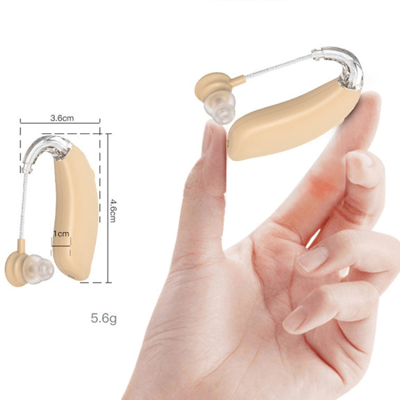 GM-301 Hearing Aid Rechargeable Sound Amplifier,Spec: With Charging Pod Skin Color+Black