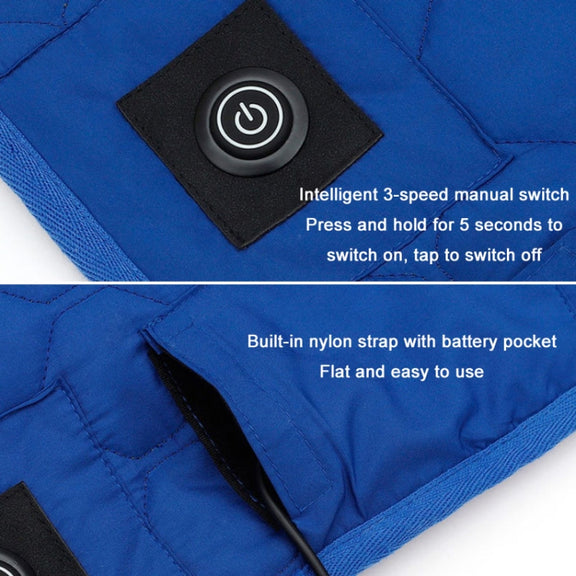 Winter USB Rechargeable Smart Seven Zone Heating  Anti-cold Sleeping Bag Pad(Blue Orange)