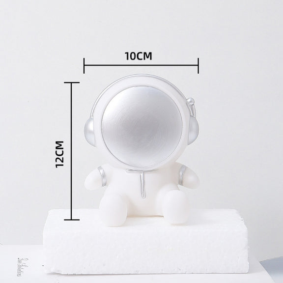 Astronaut Tablet Phone Bracket Desktop Phone Holder Ornaments(Gray)