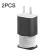 For iPhone 11/12 18W/20W Power Adapter 2pcs Protective Case Cover Data Cable Organizer(Black) - Cable Organizer by PMC TechLife | Online Shopping South Africa | PMC TechLife