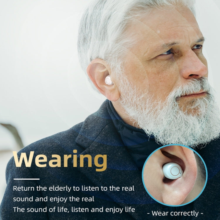 GM-902 Wireless Magnetic Charging Hearing Aids Elderly Sound Amplifier(Red Blue+Black)