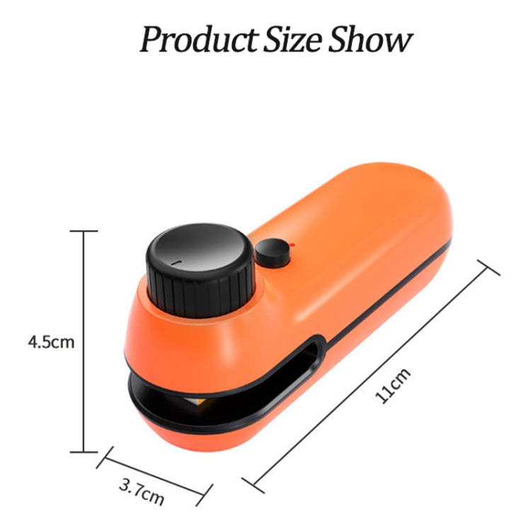 W-168 Knob Charging Sealing/Opening Machine Mini Snack Moisture Sealer(Orange)