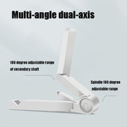 54356 Multifunctional Desktop Universal Foldable Triangular Phone Holder(White)