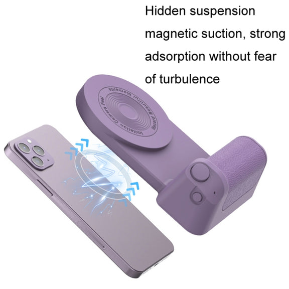 BBC-8 3 In1 Magnetic Absorption Wireless Charging Phone Stand Bluetooth Handheld Selfie Stick, Style: Upgrade Model(Pink)