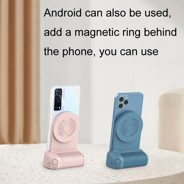 BBC-8 3 In1 Magnetic Absorption Wireless Charging Phone Stand Bluetooth Handheld Selfie Stick, Style: Upgrade Model(Pink)