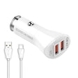LDNIO C511Q 36W QC 3.0 Phone Fast Charger Dual-USB Ports Smart Car Charger with Micro USB Cable - free shipping - PMC TechLife - Order now!