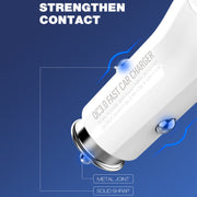 LDNIO C511Q 36W QC 3.0 Phone Fast Charger Dual-USB Ports Smart Car Charger with USB-C/Type-C Cable